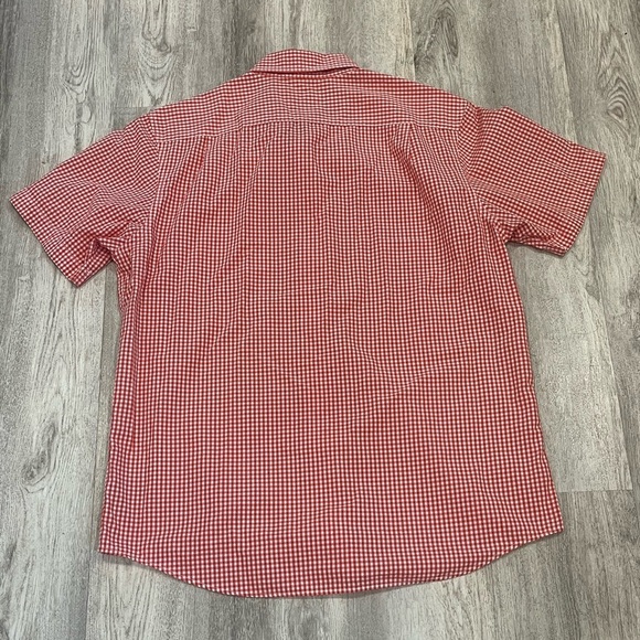 Chaps Men's Orange and white Checkered Shirt Large slim - Picture 4 of 4